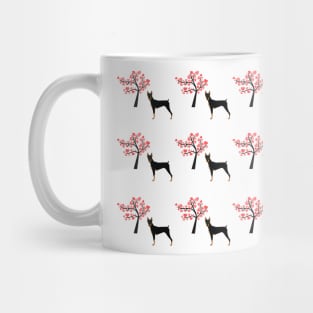 Doberman pinscher dog pattern Mug